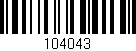 Código de barras (EAN, GTIN, SKU, ISBN): '104043'