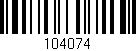 Código de barras (EAN, GTIN, SKU, ISBN): '104074'