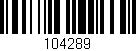 Código de barras (EAN, GTIN, SKU, ISBN): '104289'