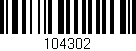 Código de barras (EAN, GTIN, SKU, ISBN): '104302'