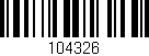 Código de barras (EAN, GTIN, SKU, ISBN): '104326'