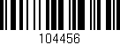 Código de barras (EAN, GTIN, SKU, ISBN): '104456'