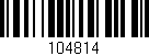 Código de barras (EAN, GTIN, SKU, ISBN): '104814'
