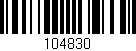 Código de barras (EAN, GTIN, SKU, ISBN): '104830'