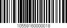 Código de barras (EAN, GTIN, SKU, ISBN): '10559160000018'