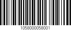 Código de barras (EAN, GTIN, SKU, ISBN): '1058000058001'