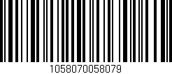 Código de barras (EAN, GTIN, SKU, ISBN): '1058070058079'
