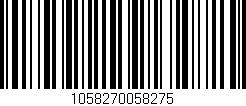 Código de barras (EAN, GTIN, SKU, ISBN): '1058270058275'
