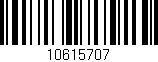 Código de barras (EAN, GTIN, SKU, ISBN): '10615707'