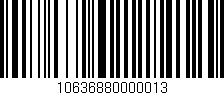 Código de barras (EAN, GTIN, SKU, ISBN): '10636880000013'
