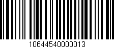 Código de barras (EAN, GTIN, SKU, ISBN): '10644540000013'
