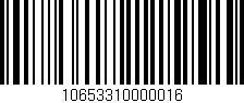Código de barras (EAN, GTIN, SKU, ISBN): '10653310000016'