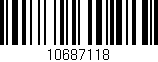 Código de barras (EAN, GTIN, SKU, ISBN): '10687118'