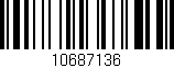 Código de barras (EAN, GTIN, SKU, ISBN): '10687136'