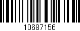 Código de barras (EAN, GTIN, SKU, ISBN): '10687156'