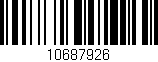 Código de barras (EAN, GTIN, SKU, ISBN): '10687926'
