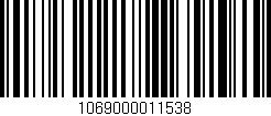Código de barras (EAN, GTIN, SKU, ISBN): '1069000011538'