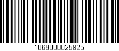 Código de barras (EAN, GTIN, SKU, ISBN): '1069000025825'