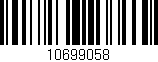Código de barras (EAN, GTIN, SKU, ISBN): '10699058'
