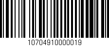Código de barras (EAN, GTIN, SKU, ISBN): '10704910000019'