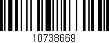 Código de barras (EAN, GTIN, SKU, ISBN): '10738669'
