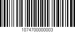 Código de barras (EAN, GTIN, SKU, ISBN): '1074700000003'