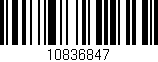 Código de barras (EAN, GTIN, SKU, ISBN): '10836847'