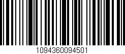 Código de barras (EAN, GTIN, SKU, ISBN): '1094360094501'