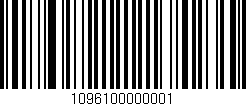 Código de barras (EAN, GTIN, SKU, ISBN): '1096100000001'