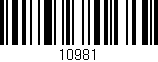 Código de barras (EAN, GTIN, SKU, ISBN): '10981'