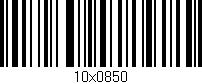 Código de barras (EAN, GTIN, SKU, ISBN): '10x0850'