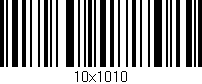 Código de barras (EAN, GTIN, SKU, ISBN): '10x1010'