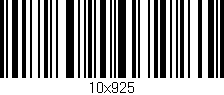 Código de barras (EAN, GTIN, SKU, ISBN): '10x925'