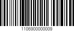 Código de barras (EAN, GTIN, SKU, ISBN): '1106900000009'