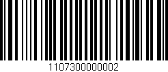 Código de barras (EAN, GTIN, SKU, ISBN): '1107300000002'