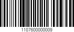 Código de barras (EAN, GTIN, SKU, ISBN): '1107600000009'