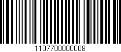 Código de barras (EAN, GTIN, SKU, ISBN): '1107700000008'
