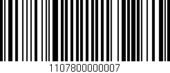 Código de barras (EAN, GTIN, SKU, ISBN): '1107800000007'