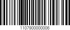 Código de barras (EAN, GTIN, SKU, ISBN): '1107900000006'