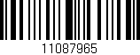 Código de barras (EAN, GTIN, SKU, ISBN): '11087965'