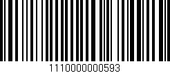 Código de barras (EAN, GTIN, SKU, ISBN): '1110000000593'