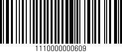 Código de barras (EAN, GTIN, SKU, ISBN): '1110000000609'