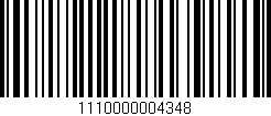 Código de barras (EAN, GTIN, SKU, ISBN): '1110000004348'
