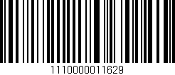 Código de barras (EAN, GTIN, SKU, ISBN): '1110000011629'