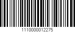 Código de barras (EAN, GTIN, SKU, ISBN): '1110000012275'