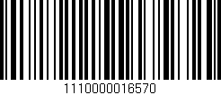Código de barras (EAN, GTIN, SKU, ISBN): '1110000016570'
