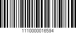 Código de barras (EAN, GTIN, SKU, ISBN): '1110000016594'