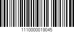 Código de barras (EAN, GTIN, SKU, ISBN): '1110000019045'