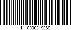 Código de barras (EAN, GTIN, SKU, ISBN): '1110000019069'