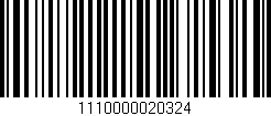 Código de barras (EAN, GTIN, SKU, ISBN): '1110000020324'
